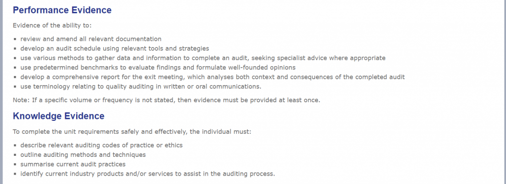 RPL assessment
